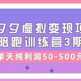 黄岛主《拼夕夕虚拟变现项目陪跑训练营3期》单天纯利润50-500元