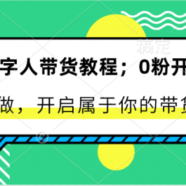 抖音数字人带货教程：0粉开橱窗 新手可做 开启属于你的带货之路