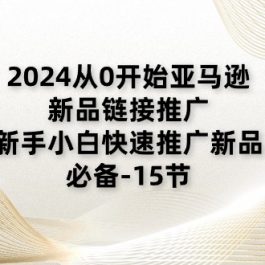 2024从0开始亚马逊新品链接推广，新手小白快速推广新品的必备（15节）