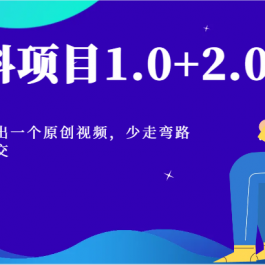 学科项目1.0+2.0：几十秒出一个原创视频，少走弯路直达成交！