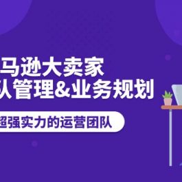 亚马逊大卖家运营团队管理&业务规划，打造超强实力的运营团队