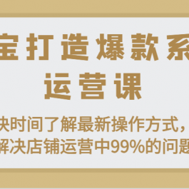 淘宝打造爆款系统运营课：以最快时间了解最新操作方式，有效解决店铺运营中99%的问题