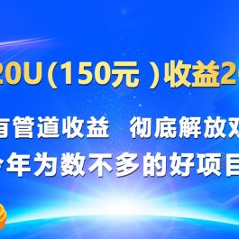 投入20u（150元 ）收益2000+ 附有管道收益  彻底解放双手  今年为数不多的好项目！