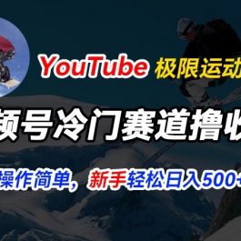 视频号冷门赛道撸收益，YouTube搬运极限运动集锦，暴力起号，操作简单流量高，轻松日入5张