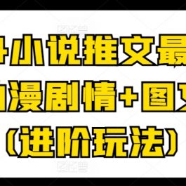 2024小说推文最新玩法，动漫剧情+图文标记(进阶玩法)