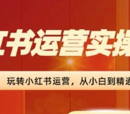 2024小红书运营实操营，​从入门到精通，完成从0~1~100